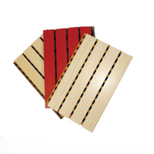 MDF Sound Isolation Panel Noise Absorbing Wood Grooved Acoustic Board